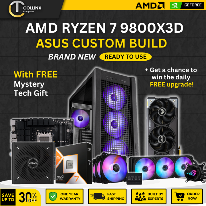 [ ASUS PC BUILD E ] AMD RYZEN 7 9800X3D CPU Desktop Package with RTX RX ...