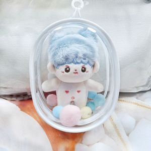 FANHAAE Nhiều màu Túi ngoài trời trong suốt 10/15/16cm Trong suốt Hộp Trưng Bày búp bê Phong cách Phụ kiện búp bê Hộp đựng