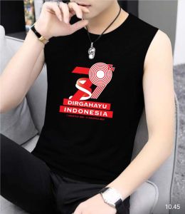 Kaos 79 Indonesia Maju 17 Agustus 2024 Atasa Kaos Tanktop Pria Wanita Olahraga Seragam pe Lembut