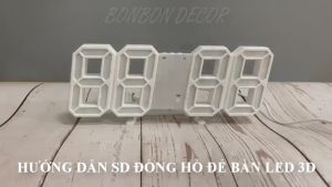 Đồng hồ LED 3D trang trí treo tường để bàn thông minh Smart Clock