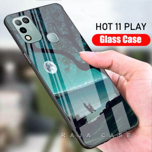 Softcase Glass Kaca Infinix hot 11 play  - Casing Hp Infinix hot 11 play  - J98 - Pelindung hp - Case Handphone - Pelindung Handphone Infinix hot 11 play