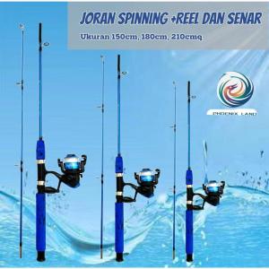 Set Joran Pancing Spinning 1.5m / 1.8m / 2.1m Reel Pancing Series XT200 Spinning Rod Sudah Termasuk Senar Pancing Kualitas Premium Merek Terkenal Phoenix Land