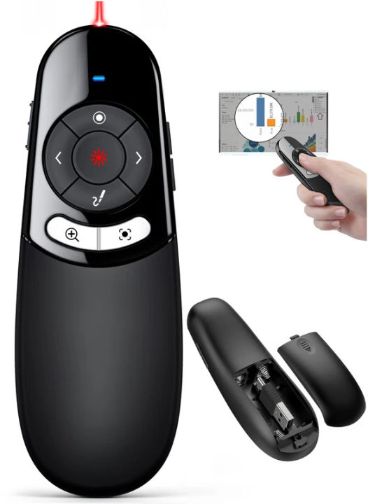 Wireless Presenter Remote Controller Red Light Pointer For Projector ...