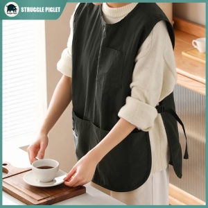 Apron Vest Waterproof Kitchen Home Cooking Work Clothes Barista Vest Waist Circumference