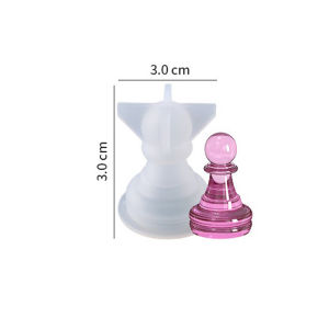 [Sirola] 1 chiếc khuôn cờ vua tự làm bằng nhựa epoxy pha lê khuôn cờ vua 3D bằng silicon