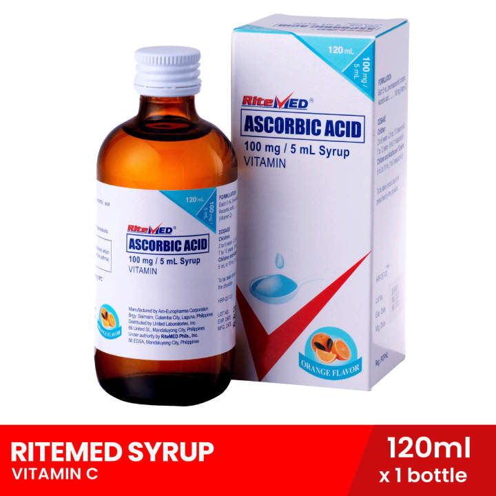 RITEMED Ascorbic Acid Syrup 100mg/120ml (Vitamin C) health