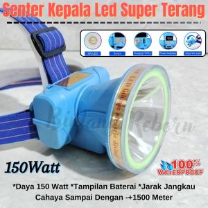 Senter Kepala CK-7068 Senter Kepala Led Super Terang | Senter Kepala Anti Air | Headlamp 150 Wat Super Terang | Senter Kepala 150Watt