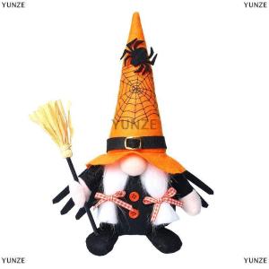 [COD] YUNZE Halloween Gnome sang trọng khay tầng trang trí bàn ăn Trung tâm trang trí nội thất mùa thu ELF nhồi Gnome Quà Tặng
