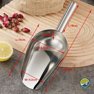 Makayo ที่ตักน้ำแข็งสแตนเลส ที่ตักข้าวสาร  ที่ตักอเนคประสงค์ มีให้เลือก 3 ขนาด Ice scoop