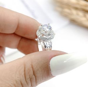 Nhẫn bạc nữ kim tiền mặt đá cao cấp chất liệu bạc s925 MS08c