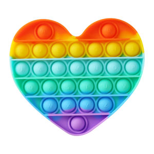 【ลดล้างสต๊อก】POP IT Push Bubble ซิลิโคนรูปหัวใจ Push Bubble Sensory ของเล่นสำหรับบีบ Anti-ความเครียดผ่อนคลาย Fidget ของเล่นความเครียดบรรเทาความหมกหมุ่นความต้องการ