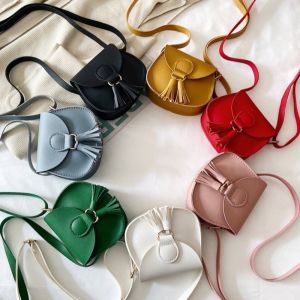 PELLETIZING Cute Children Shoulder Bag Mini Size PU Leather Kids Coin Purse Daily Tassels Princess Messenger Bag Birthday