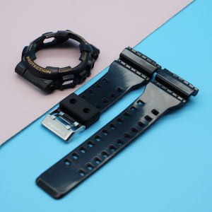 Vỏ silicon trơn + Dây đeo cho CASIO G Shock ga/Gd/GLS/120/110/100 ga140 ga150 khóa nhựa màu vàng + dụng cụ miễn phí