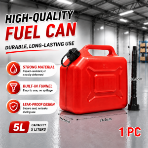 Petrol Jerry Can Fuel Tank 5L/10L/20L Heavy Duty Oil Container with Hose Anti-Spill Petrol Storage Can for Car Motorcycle ATV Tong Minyak