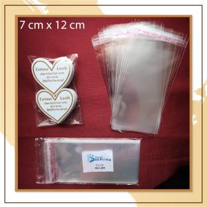 7x12 cm Plastik Opp 20 micron isi 100 lembar