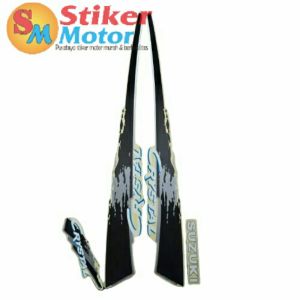 lis les Striping Stiker Motor Suzuki Crystal Tune 1992 Hitam