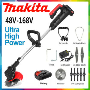 【COD 】48V/68V/88/128/168 Japanese original Grass Cutter Cordless Electric Lawn Mower Trimmer Rechargeable Portable Garden PruningLi-ion Battery Adjustable Lawn Mower Home Push Lawnmower Garden Power Power mowing tool