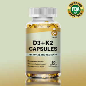 VitaKit D3+K2 Capsules Natural Ingredients 120 Capsules Bone Health Support Immune System Support Cardiovascular Health