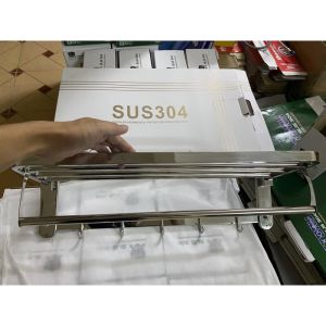 Vắt Khăn Giàn Kệ Gấp Khăn Treo Khăn Đa Năng Cao Cấp Gấp Gọn INOX 304
