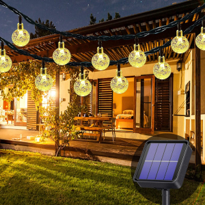 0.7inch Solar Christmas Lights Outdoor Waterproof 8 Mode 20/30/50/100 LED Crystal Ball Solar Powered String Lights