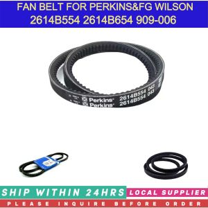 2614B554 / 909-006 / 20000-12381 /1687531M1 FAN BELT [2614B654 2PCS/PACK] FOR PERKINS/FG-WILSON ENGINE 1104 1106 6.354 SERIES