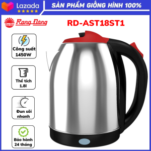 Ấm điện siêu tốc Rạng Đông RD-AST18ST1 Siêu bền Cách điện an toàn Chất liệu inox 304 Đun sôi nhanh Ấm siêu tốc chính hãng Ấm siêu tốc cao cấp Bảo hành 12 tháng