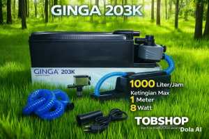 GINGA GA 203K Mesin Top Filter Box Kotak Aquarium Ikan Aquascape 203 K
