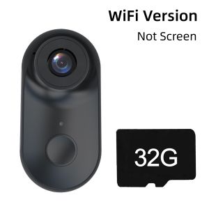 FHD 1080P Mini Body Camera Wearable Action Body Cam Thumb Size Hands Free Recording Body Worn Camera Premium Portable Camcorder Mount Anywhere for Work Travel