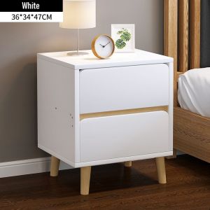 Hokaichi 2 Layer Wooden Bedside Table Side Locker Bedroom Storage Bedside Cabinet Small Cabinet Drawer