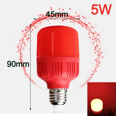 Bright Red Bulb LED Lantern Globe 5W 10W 15W Spring Festival Festive Festival Special-Purpose Lamps E27 Screw Mouth Outdoor Waterproof Red Bulb灯笼灯泡