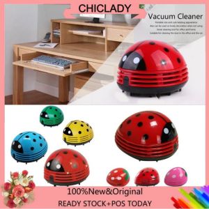 Ready Stock+Free+Desktop Keyboard Handheld Portable Mini Ladybug Inhalation Rubber Coffee Table Vacuum Cleaner Dust Collector Home Office