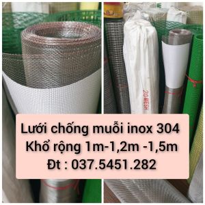 Lưới chống muỗi côn trùng inox 304 ( bán lẻ 90k/m vuông)