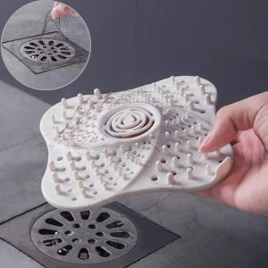 Sink Strainer Anti-clogging Filter Bathroom Drain Floor Kitchen Tool Silicone Floor Drain Cover Anti-blocking Hair Catcher Hair Stopper Plug Trap Shower Floor Drain Covers Sink Strainer Filter Bathroom Kitchen Accessories