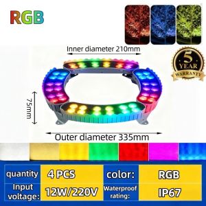 Tree Hugging Lamp IP65 Waterproof LED Tree Ring Light White Yellow RGB for Garden Yard Patio Villa Outdoor Landscape Decoration Light