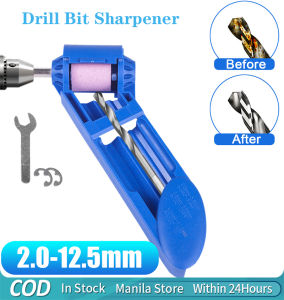 2-12.5mm Drill Bit Sharpener Portable Diamond Drill Bit Sharpening Tool for Iron-based Drill Bits with Corundum Grinding Wheel and Wrench