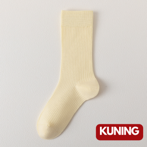 11052 Kaos Kaki Panjang Tinggi Wanita Kaus Kaki Katun Polos Cewe Abg Korean Japan Socks Import Woman Cotton Sock