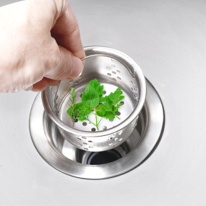 Saringan Wastafel Saringan FIlter Afur Wastafel Pembuangan Sink Stainless Anti Karat HM1044