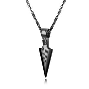 Sinboia Fashion Spearhead Stainless Steel Necklace For Men Non-fading Personality Aesthetic Necklace Hip hop Jewelry For Boys