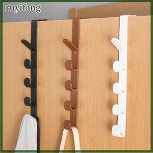 ruyifang Fivesegment ตะขอประตูถุงเสื้อโค้ทผ้าเช็ดตัวหมวกสายรัดผมที่ไร้รอยต่อที่ใส่ของในบ้านห้องนอนชั้นวางของพลาสติกสีบริสุทธิ์