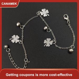【CANAMEK】 Vòng chân bốn lá cỏ ba lá vòng chân ba chuông bán nhanh Phụ kiện chân bán chạy nhất