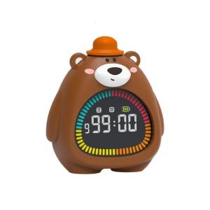 Hình gấu đồng hồ báo thức với nightlight chức năng hẹn giờ mềm phát sáng silicon PVC an toàn cho trẻ em phòng ngủ nhà decors