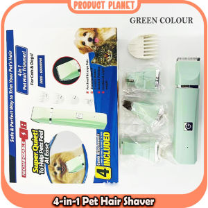 4-in-1 Pet Hair Clipper & Nail Grinder | Low Noise Dog & Cat Grooming Kit | IPX7 Waterproof