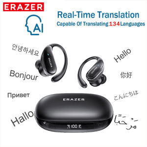 (HD1)ERAZER XT80 PRO AI Translator Earbud Bluetooth Earphone ANC Sport Headset 134 Language Translation Noise Cancelling Earbuds Wireless Earphones With LED Display Waterproof