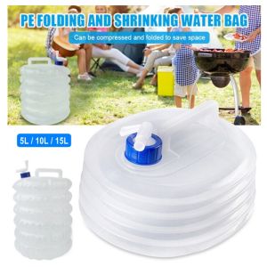 PE Foldable Water Bag Shrink Bucket Food Grade Outdoor Portable Kettle Non-toxic Environmental Protection Car Camping