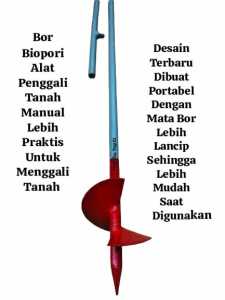 Bor biopori Alat Gali Tanah 14cm / Bor Tanah Spiral 4 inch