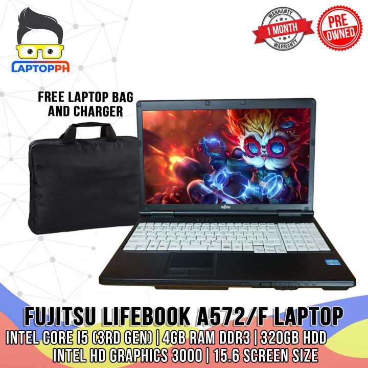 FUJITSU LIFEBOOK A572/F Laptop | Intel Core i5 and i3 (3rd Gen), 4GB RAM  DDR3,