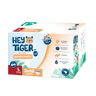 HEY TIGER Pants Super Jumbo Box LARGE (10-15 kg) - 156 pcs - Diaper Pants