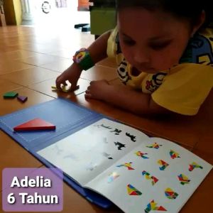 200 Tangram Buku Permainan Aktiviti Visual Kanak-kanak Edutoys Puzzle For Kids