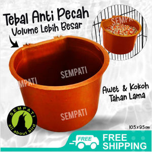 SEMPATI Cepuk Kawat Plastik Wadah Tempat Pakan Makan Minum Burung Merpati Dara Ternak Ayam Bebek Unggas Cepuk Plastik Gantung Sangkar Kandang