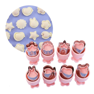 8 Pcs Wonton Molds Baby Flower Embossed Baby Little Wonton Baby Supplement Tool Wonton Mold Automatic Edge Sealing
